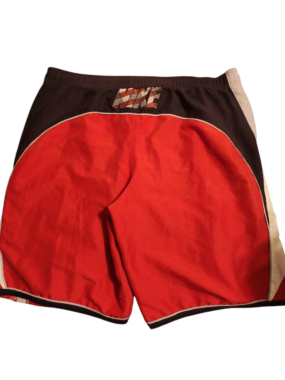 Nike Red, Black & Cream Men's Swim Trunks